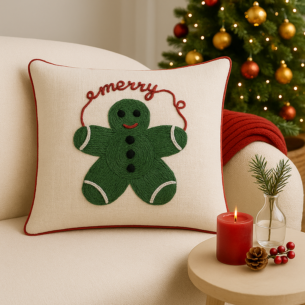 Embroidered Cushion Cover