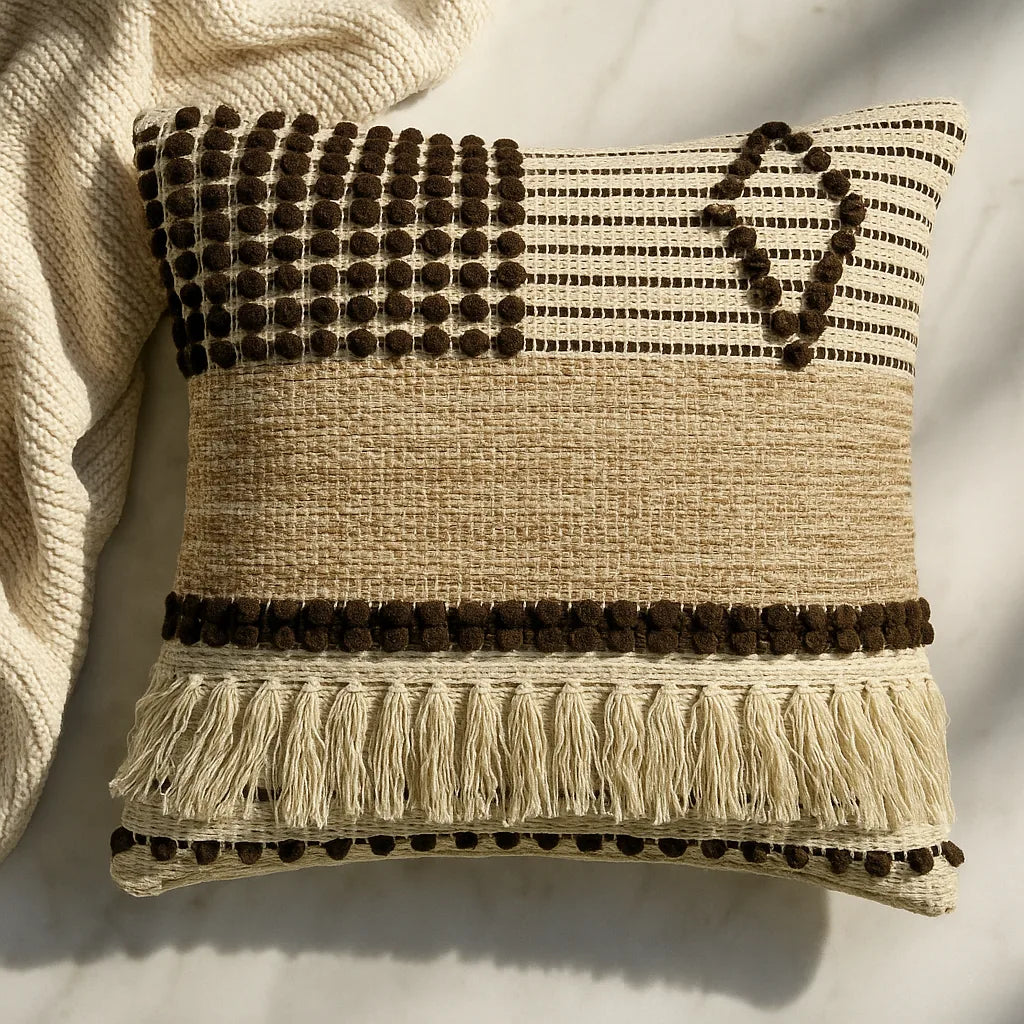 Contrast Weave - Premium Cushion Cover