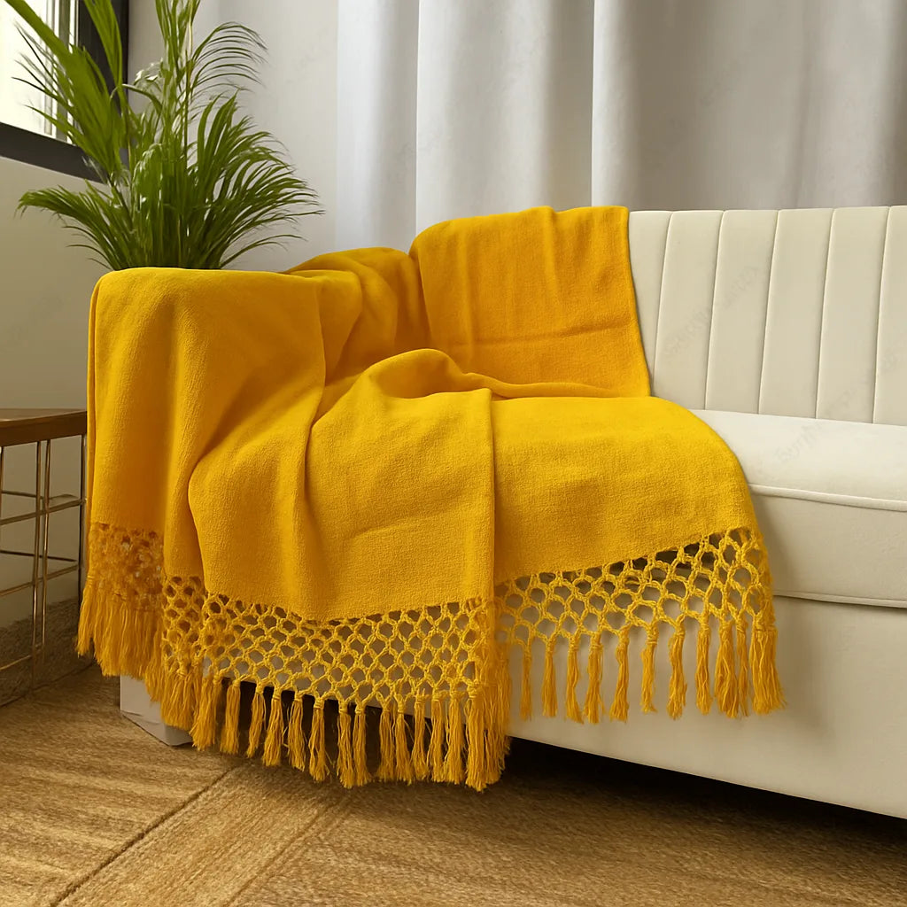 Throw Mustard Elegance