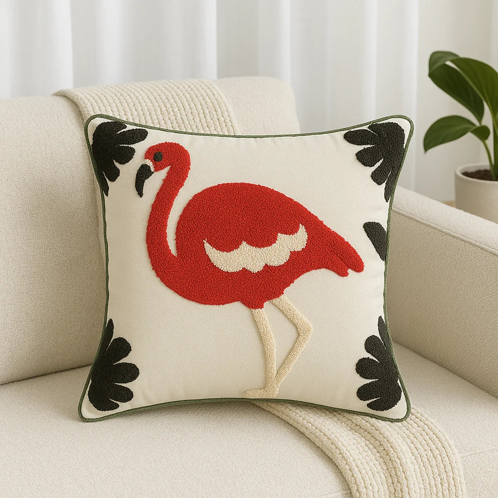 Flamingo fantasy - Premium Cushion Cover