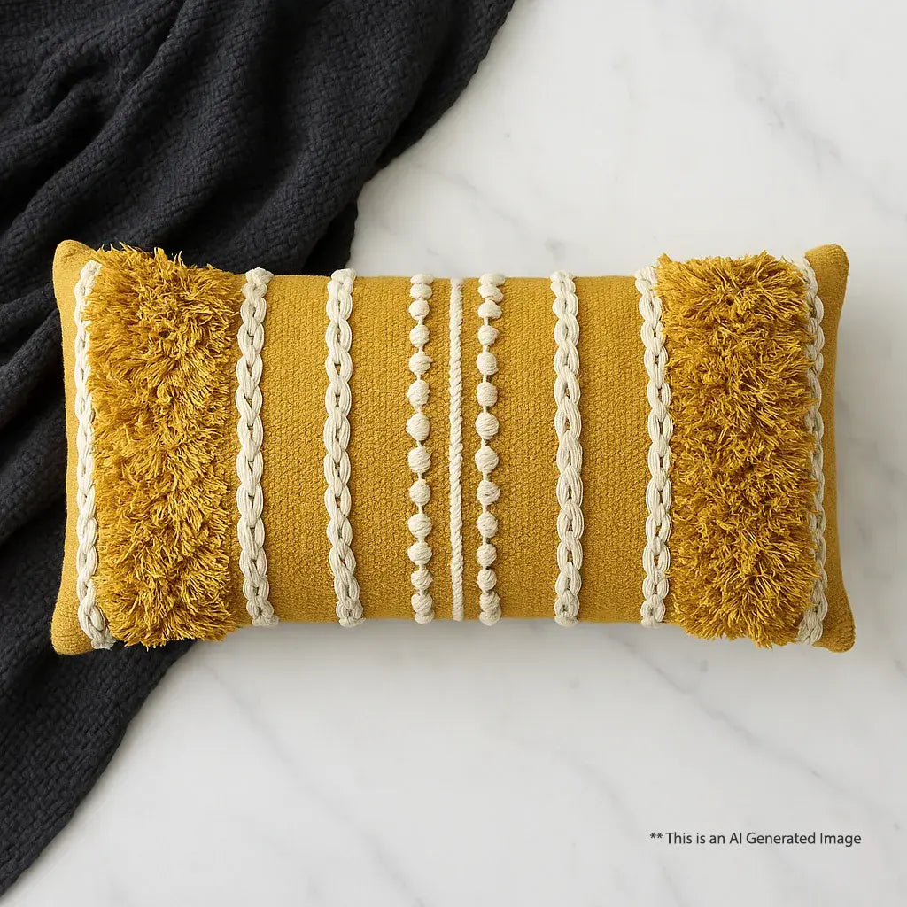Mustard braided weave - Premium Lumbar Cover