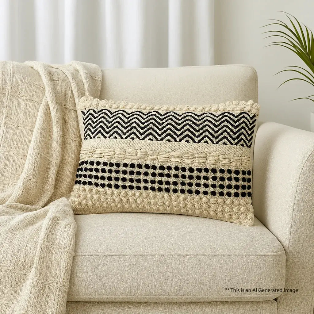 Monochrome Woven - Premium Lumbar Cover