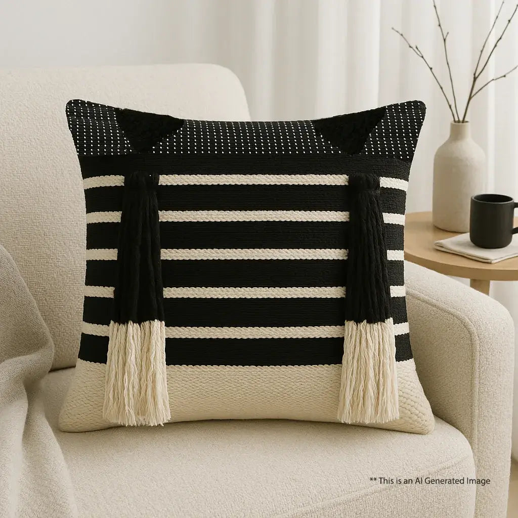 Midnight fringe - Premium Cushion Covers