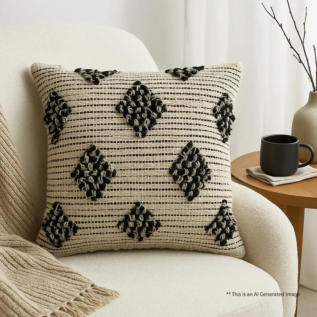 Salt & pepper weave - Premium Cushion Cover