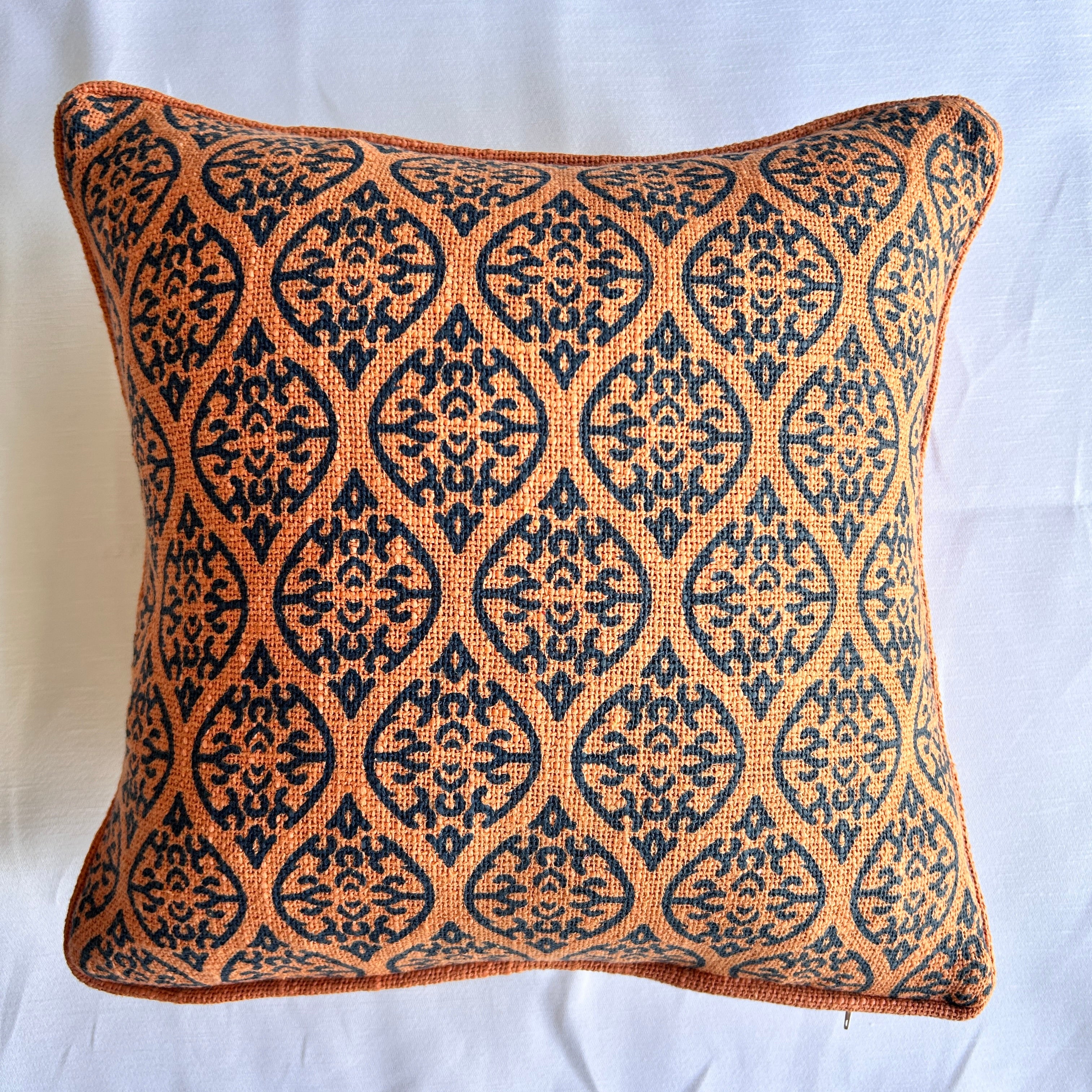 Slub-Cotton Printed Cushion Cover, 40cm X 40cm (16" X 16")