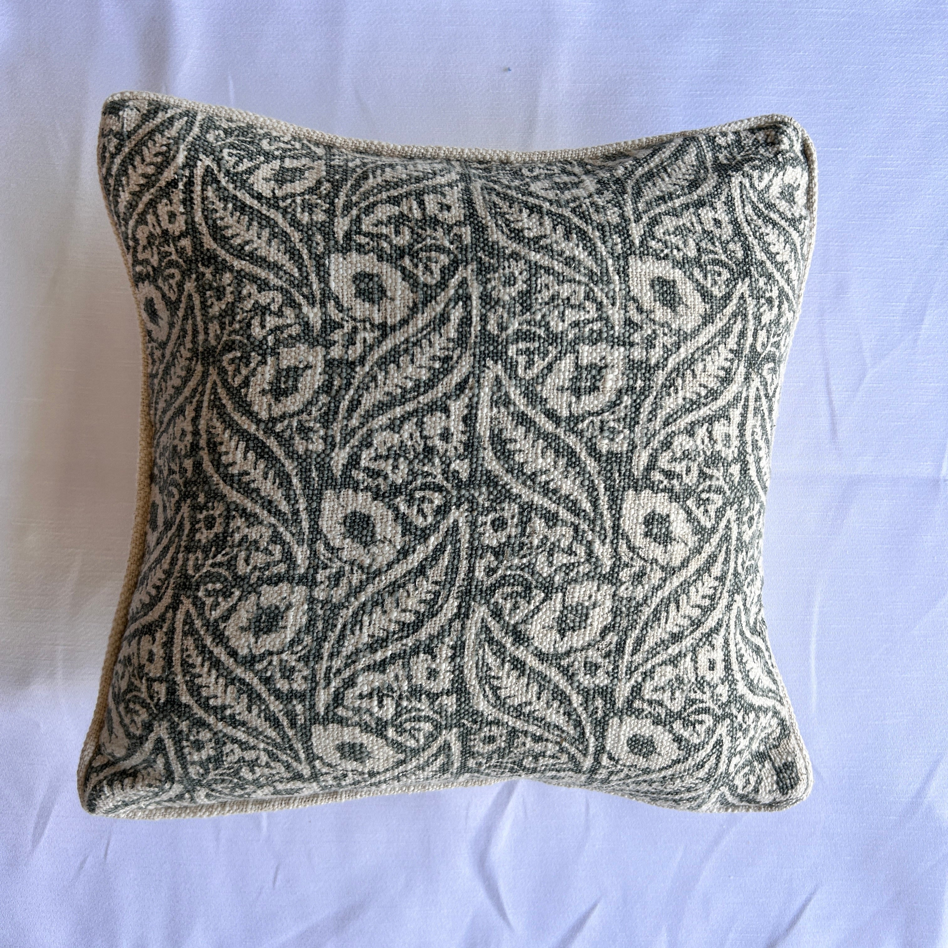 Slub-Cotton Printed Cushion Cover, 40cm X 40cm (16" X 16")