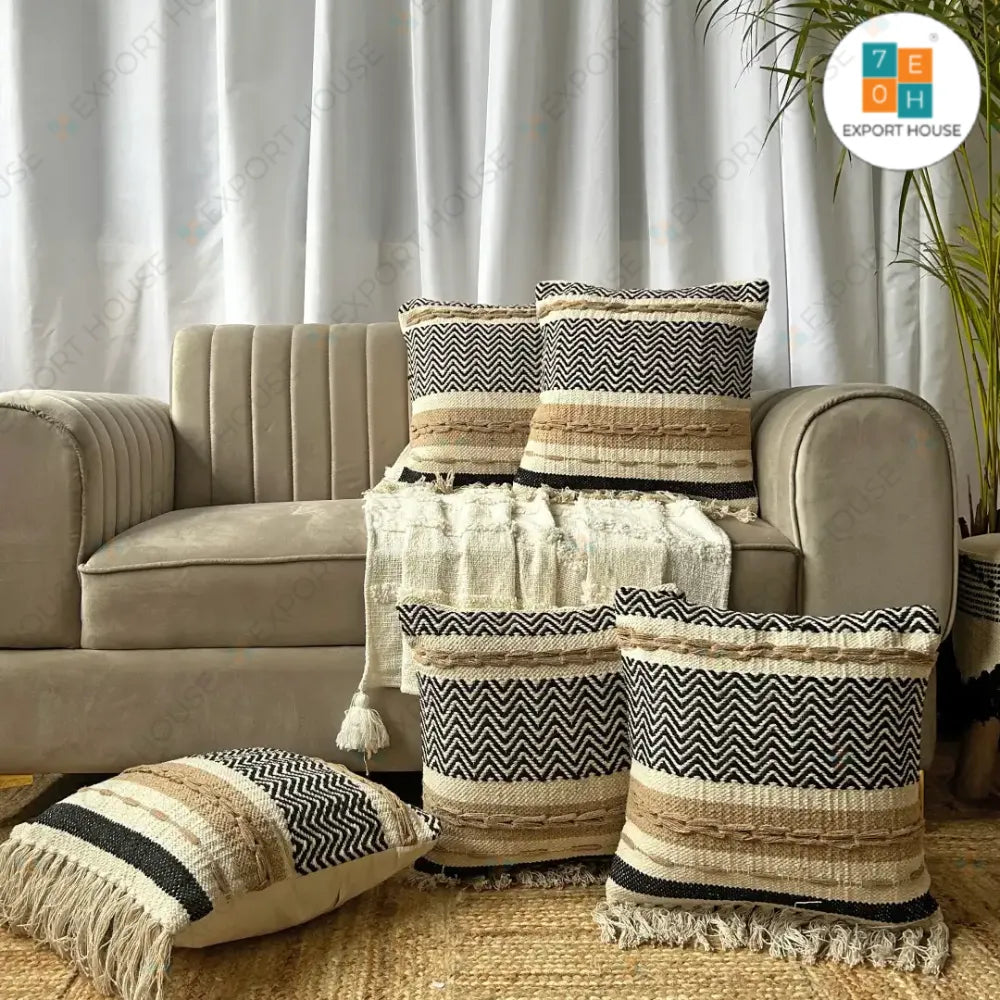 Enhance Your Decor 16x16 Cotton Boho Cushion Covers in Style Export House