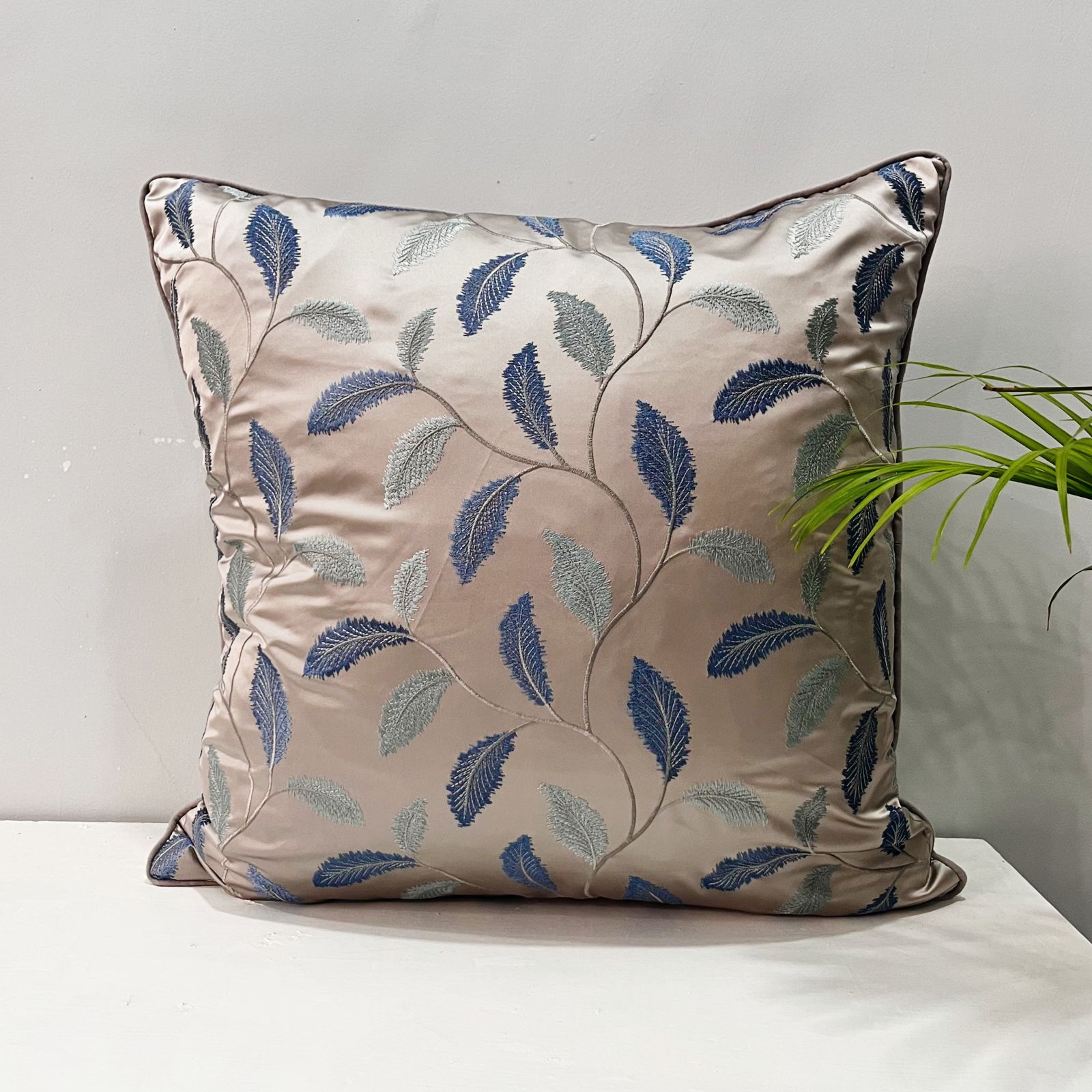 Export House Silk Embroidered Cushion Cover -  Size:60cm X 60cm (24" X 24")