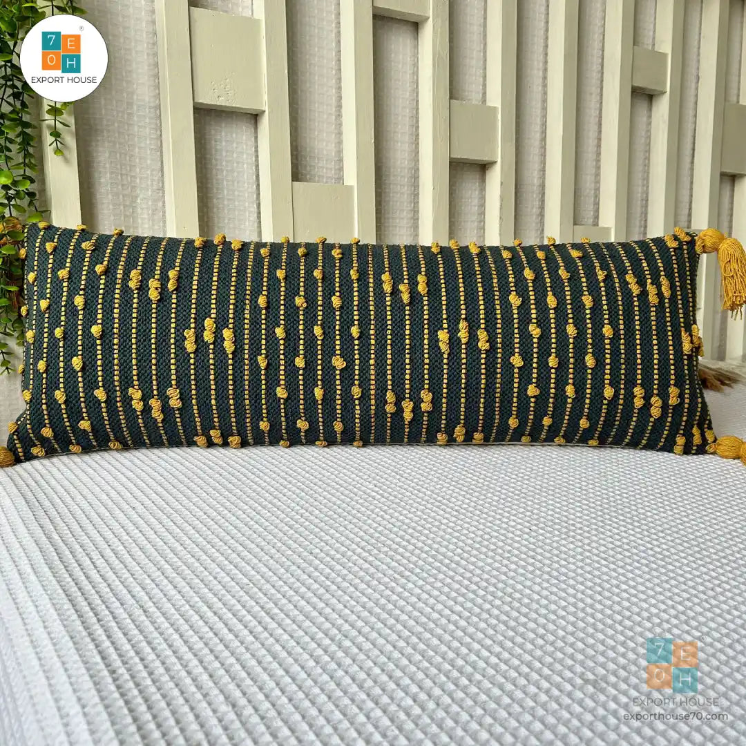 Export House Cotton Boho Lumbar Cover - Size:30cm x 91cm (12" x 36")