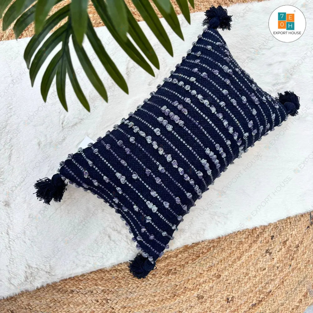 Export House Cotton Boho Lumbar Cover - Size:30cm X 50cm (12" X 20")