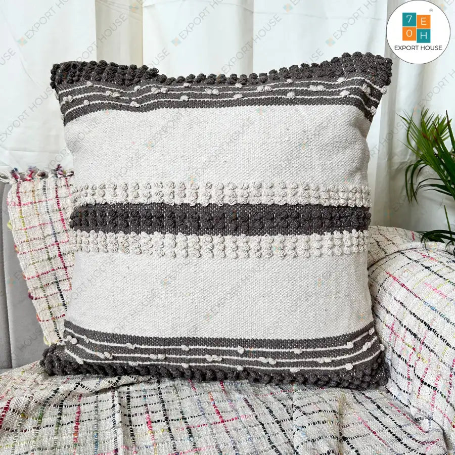 Export House Cotton Boho Cushion Cover -  Size:60cm X 60cm (24" X 24")