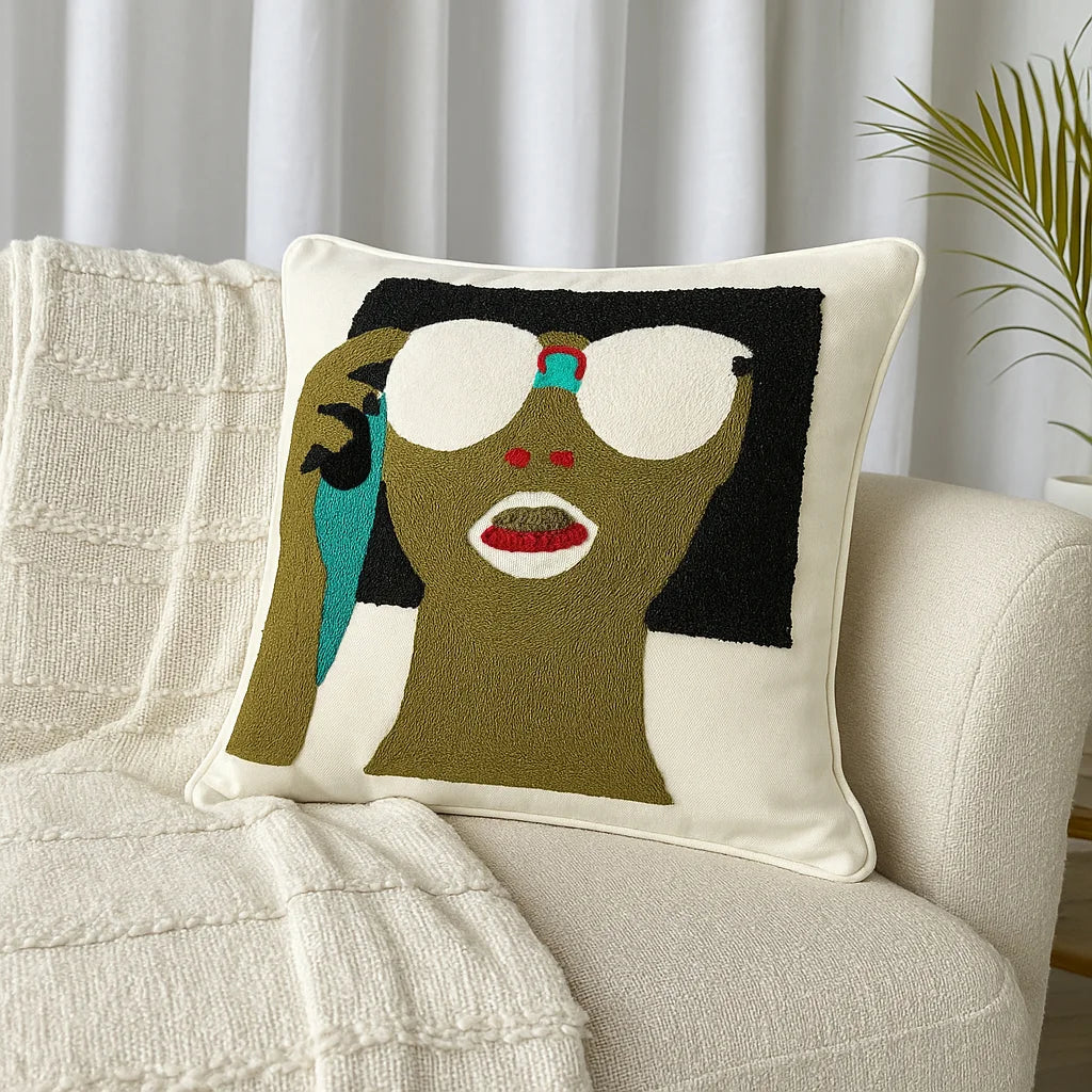 Lady in shades - Cushion cover