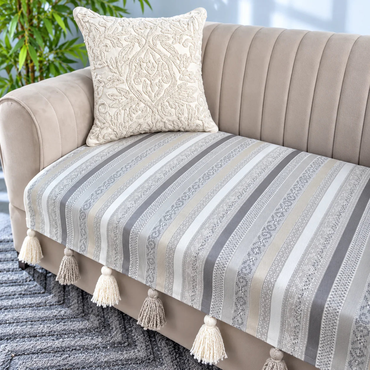 Sofa Cover with tassels