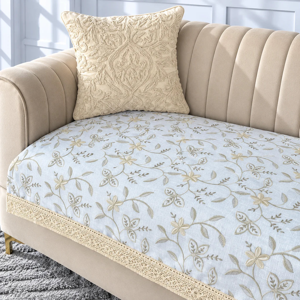 Anti-Skid Embroidery Cotton Sofa Cover
