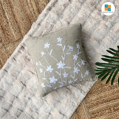 Embroidered Cushion Cover, 40cm X 40cm (16" X 16")