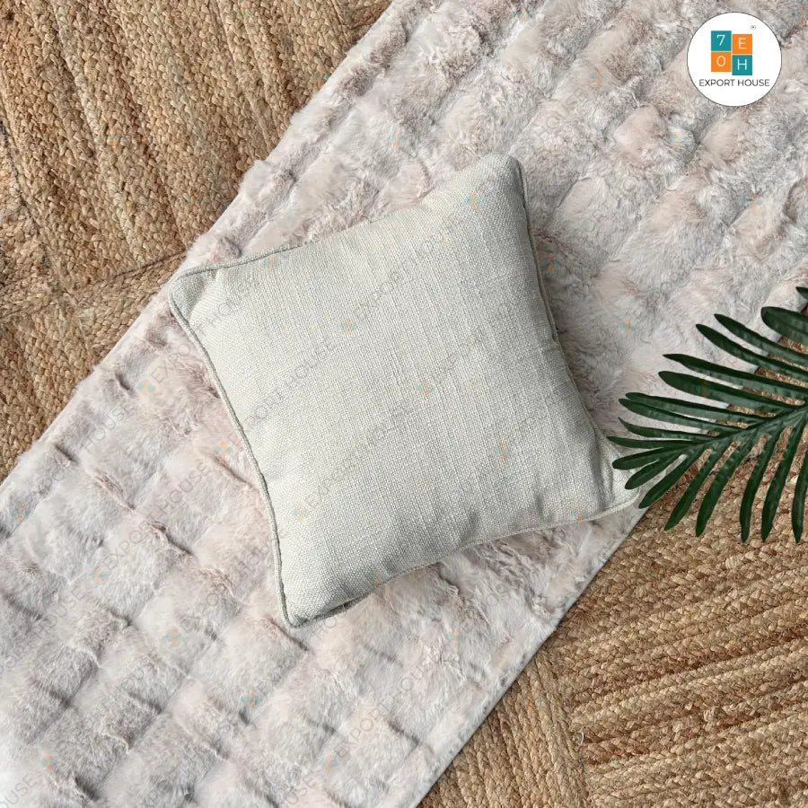 Export House Cotton Plain Cushion Cover -  Size:40cm X 40cm (16" X 16")