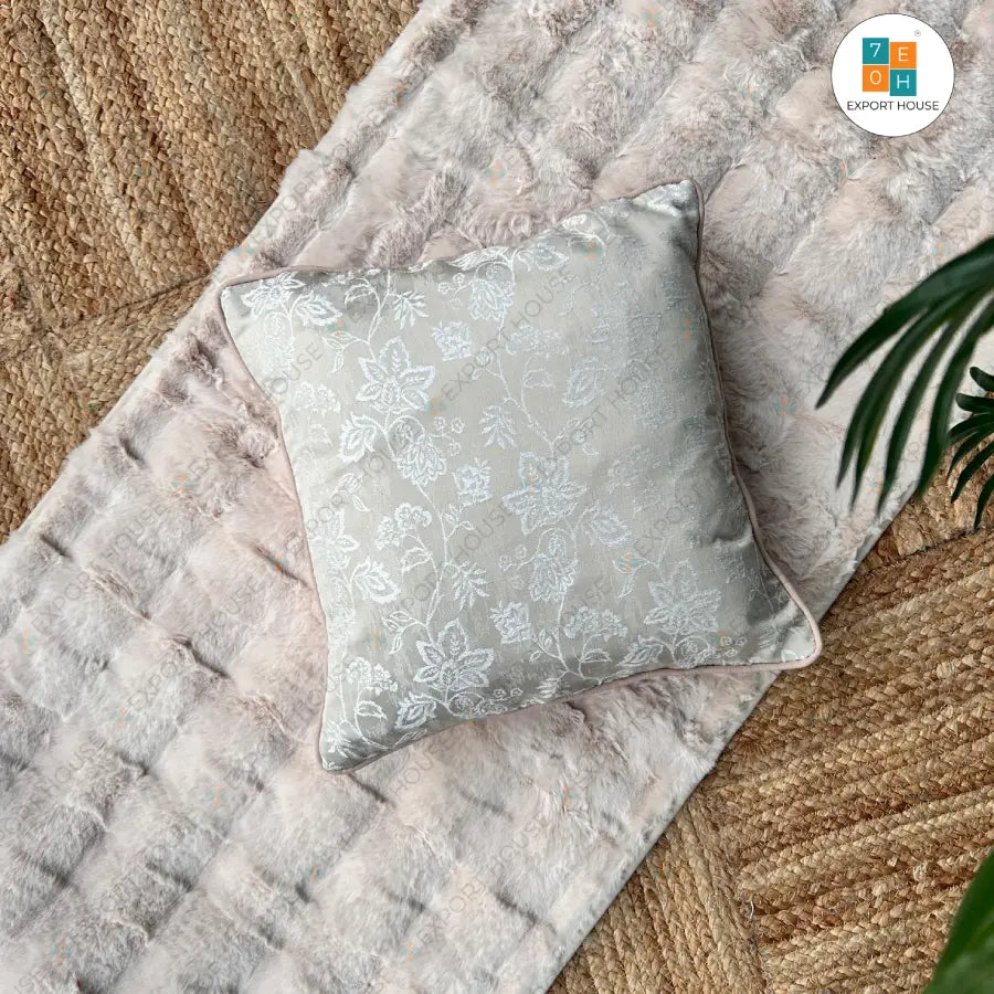 Export House Jacquard Embroidered Cushion Cover -  Size:40cm X 40cm (16" X 16")