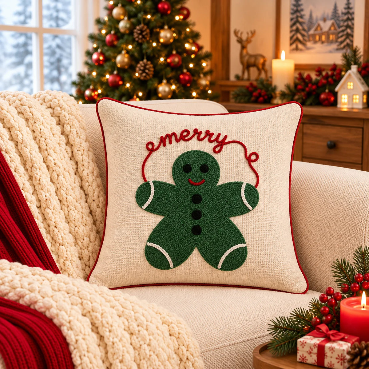 CHRISTMAS CUSHION COVERS
  (16X16 INCHES