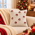 Christmas Themed Slub-Cotton Tufted Cushion Cover, Size:40cm X 40cm (16" X 16")