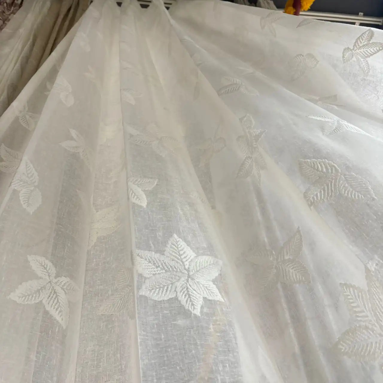Premium Embroidered Sheer Curtain