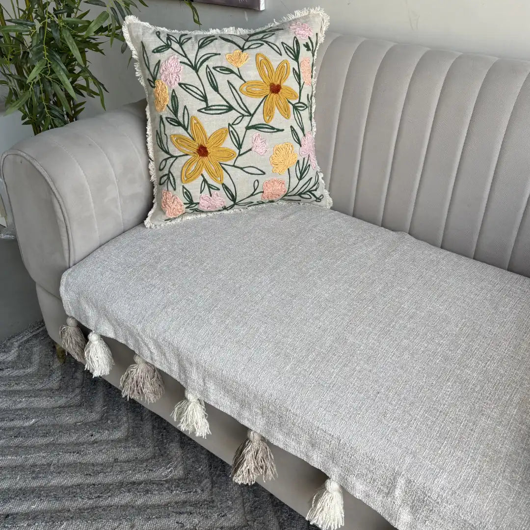 Sofa Cover with tassels