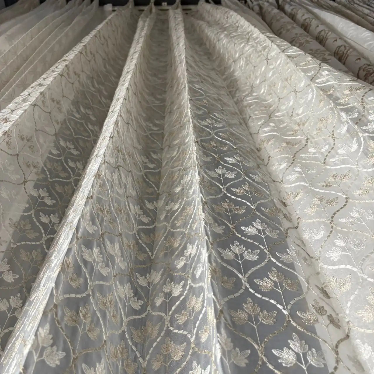 Premium Embroidered Sheer Curtain