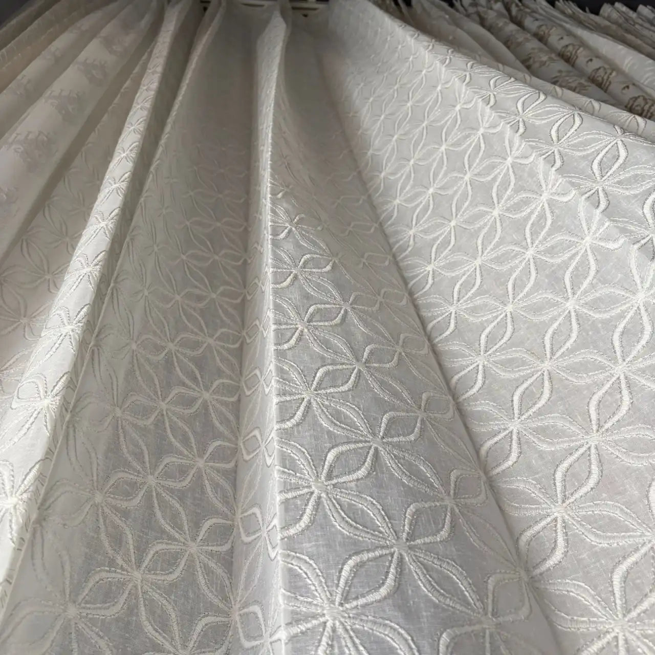 Premium Embroidered Sheer Curtain
