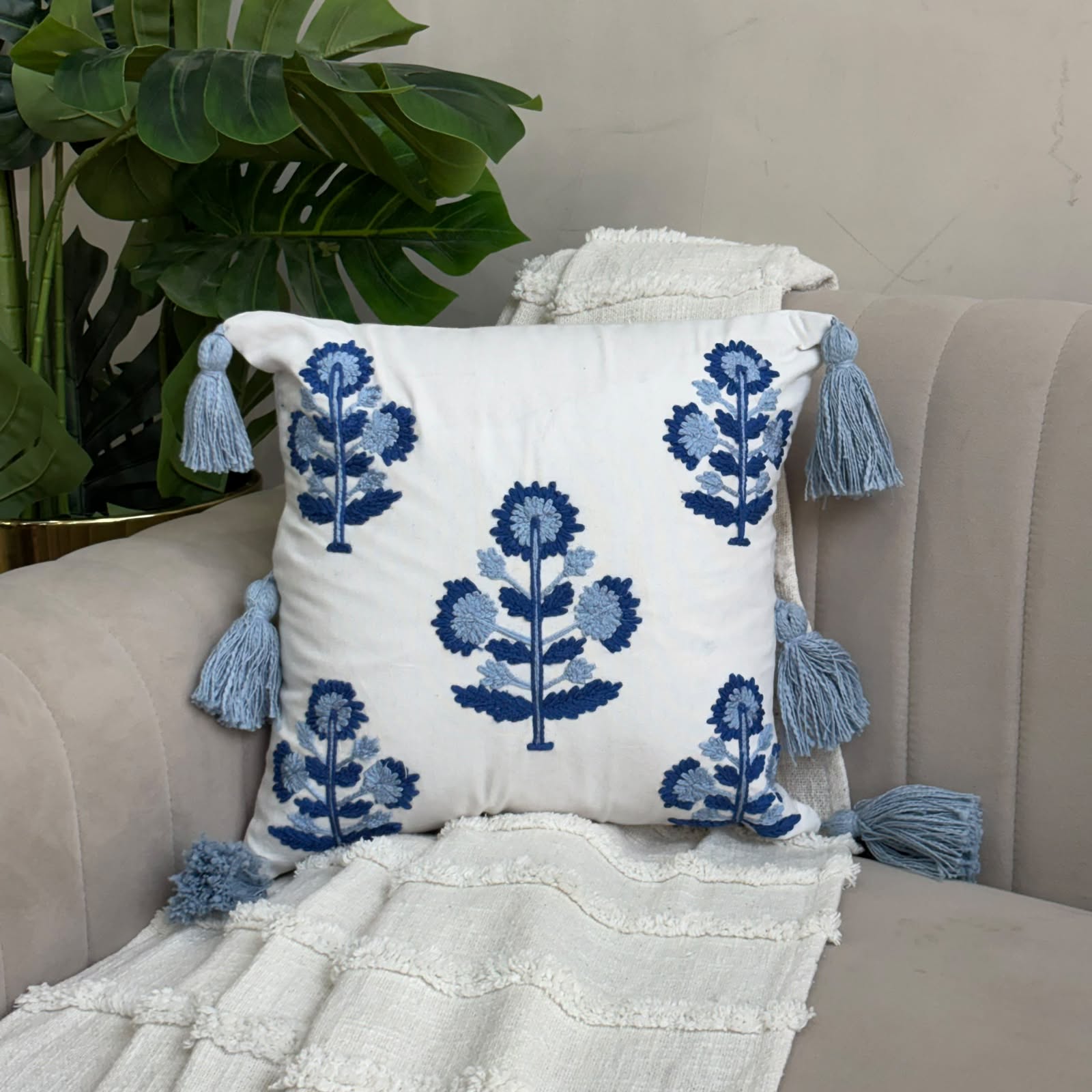 Embroidered Cushion Cover