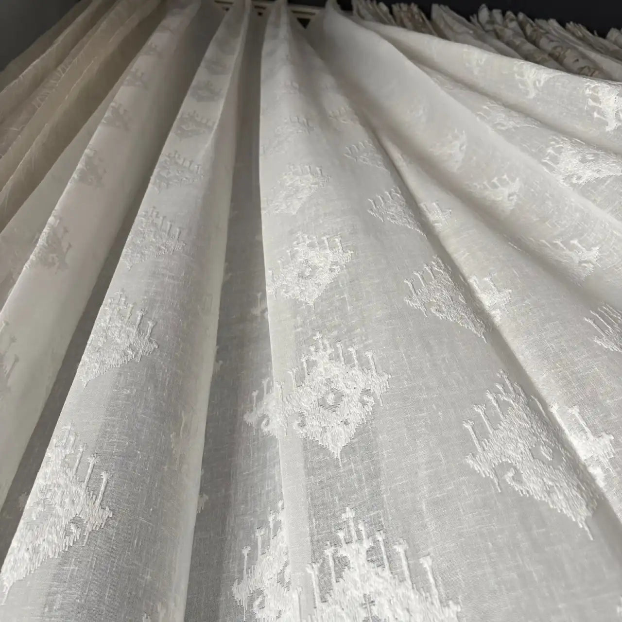 Premium Embroidered Sheer Curtain