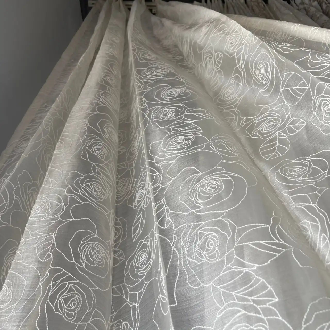Premium Embroidered Sheer Curtain
