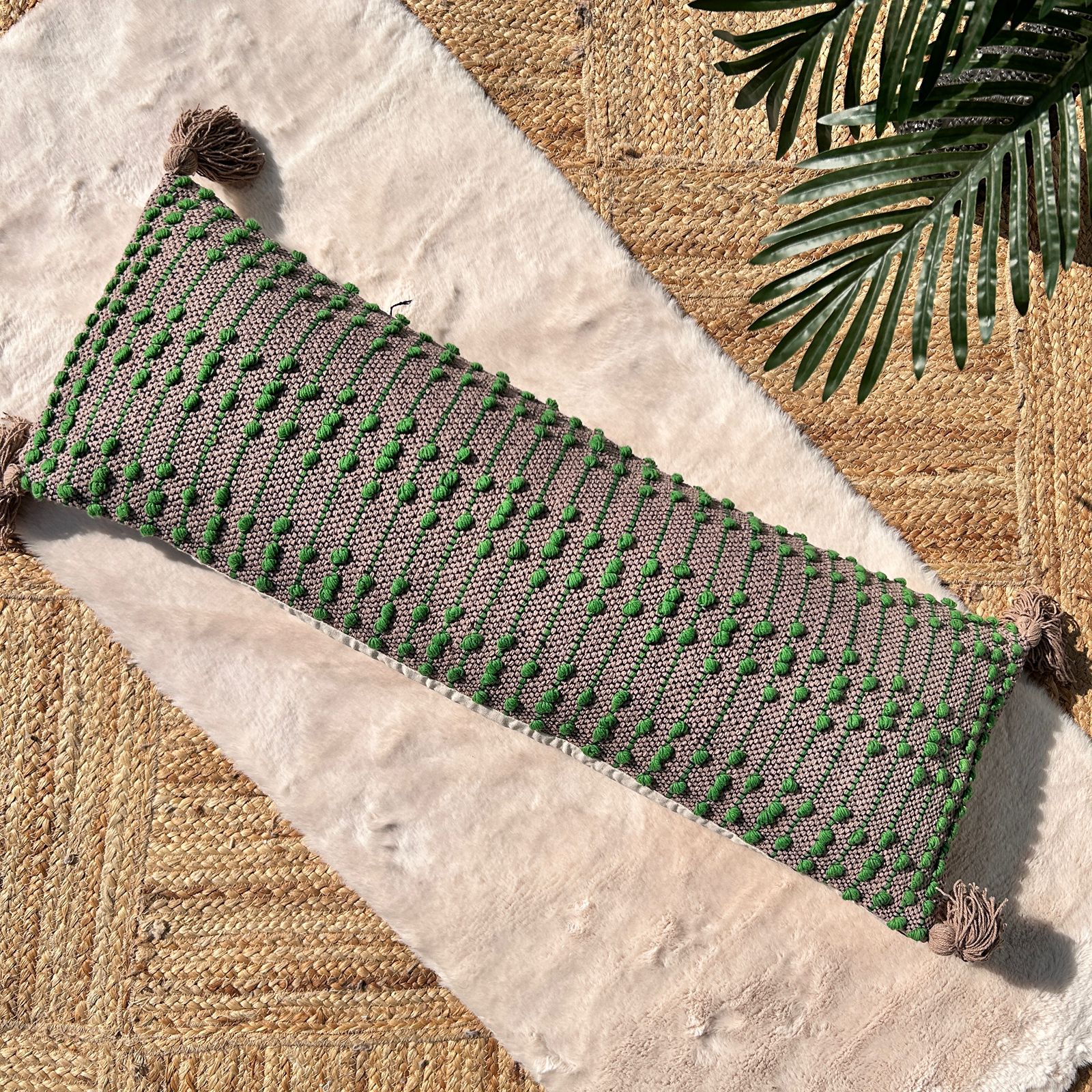 Export House Cotton Boho Lumbar Cover - Size:30cm x 91cm (12" x 36")