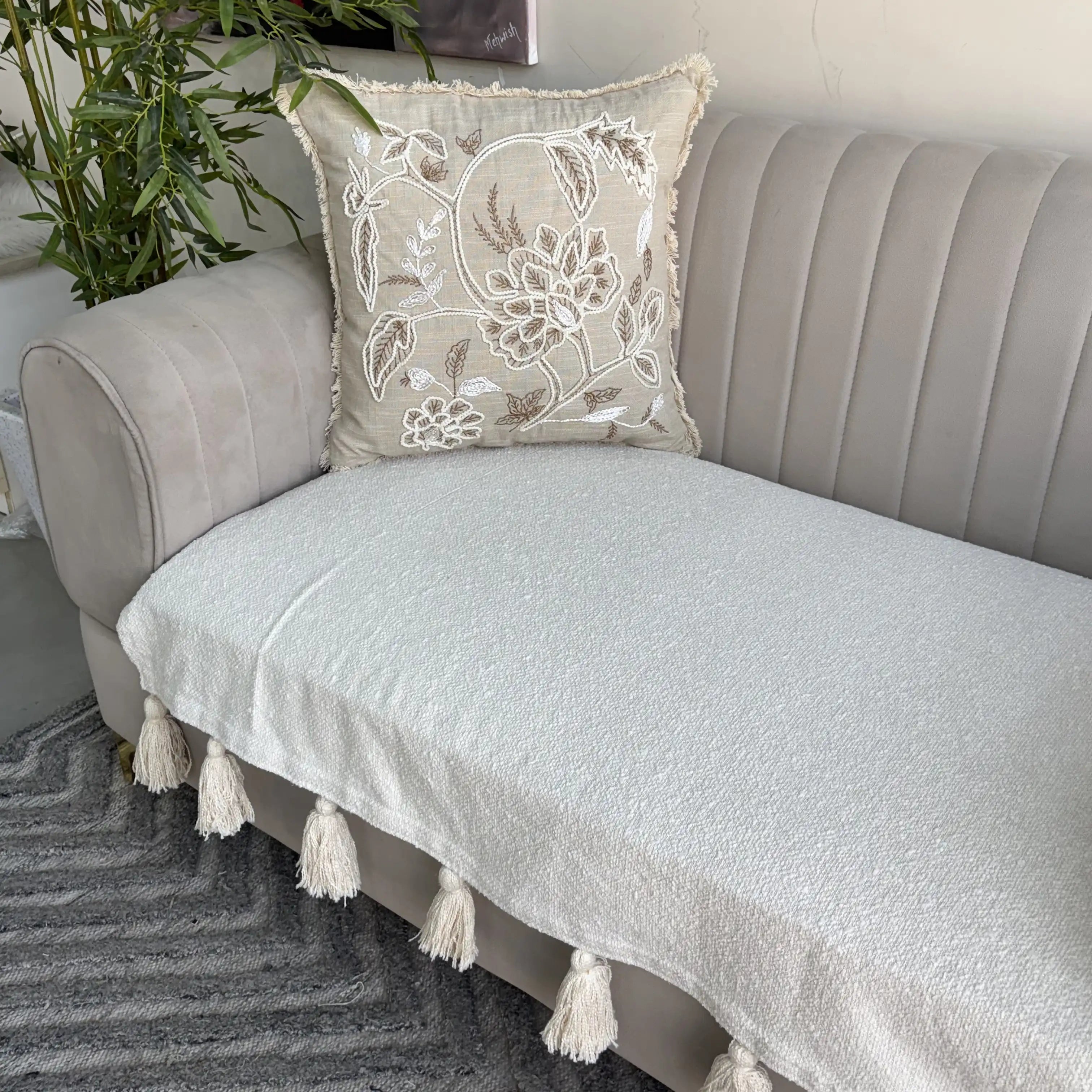 Sofa Cover with tassels