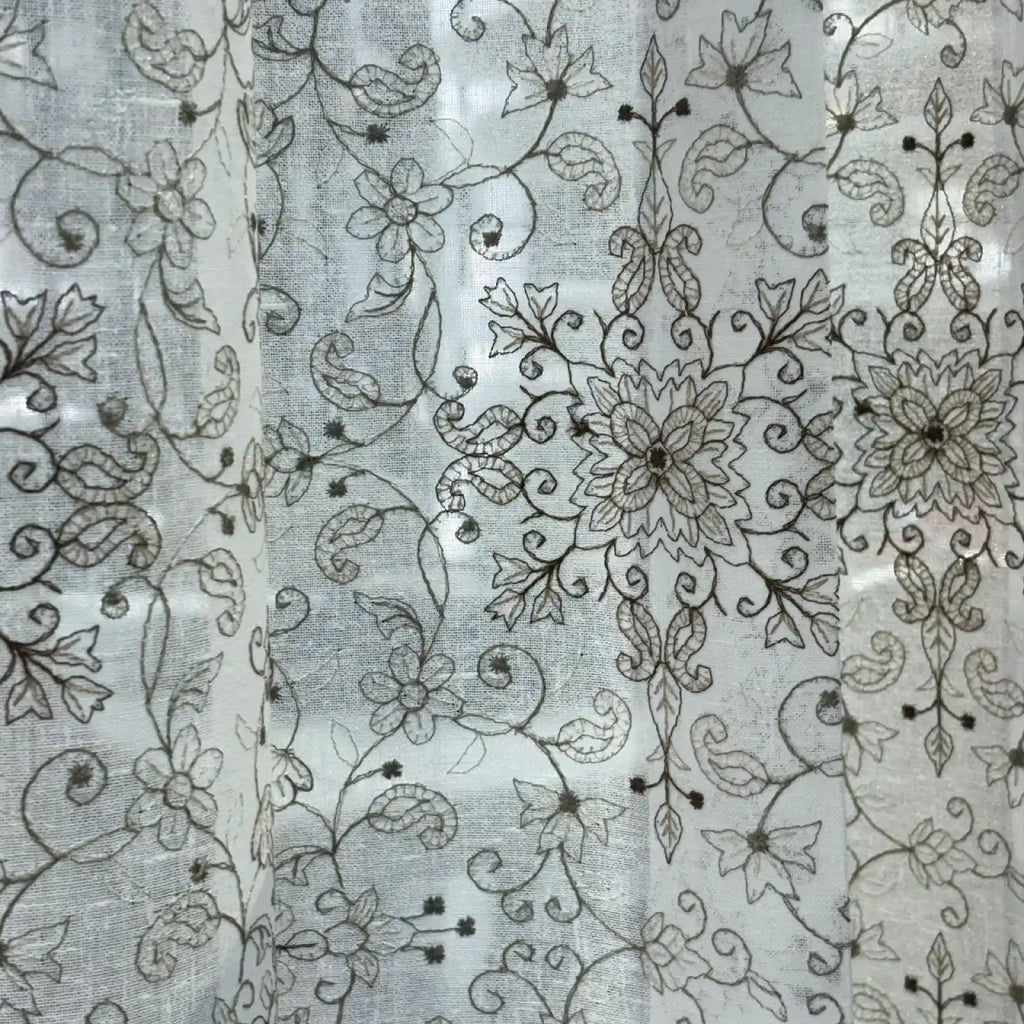Premium Embroidered Sheer Curtain