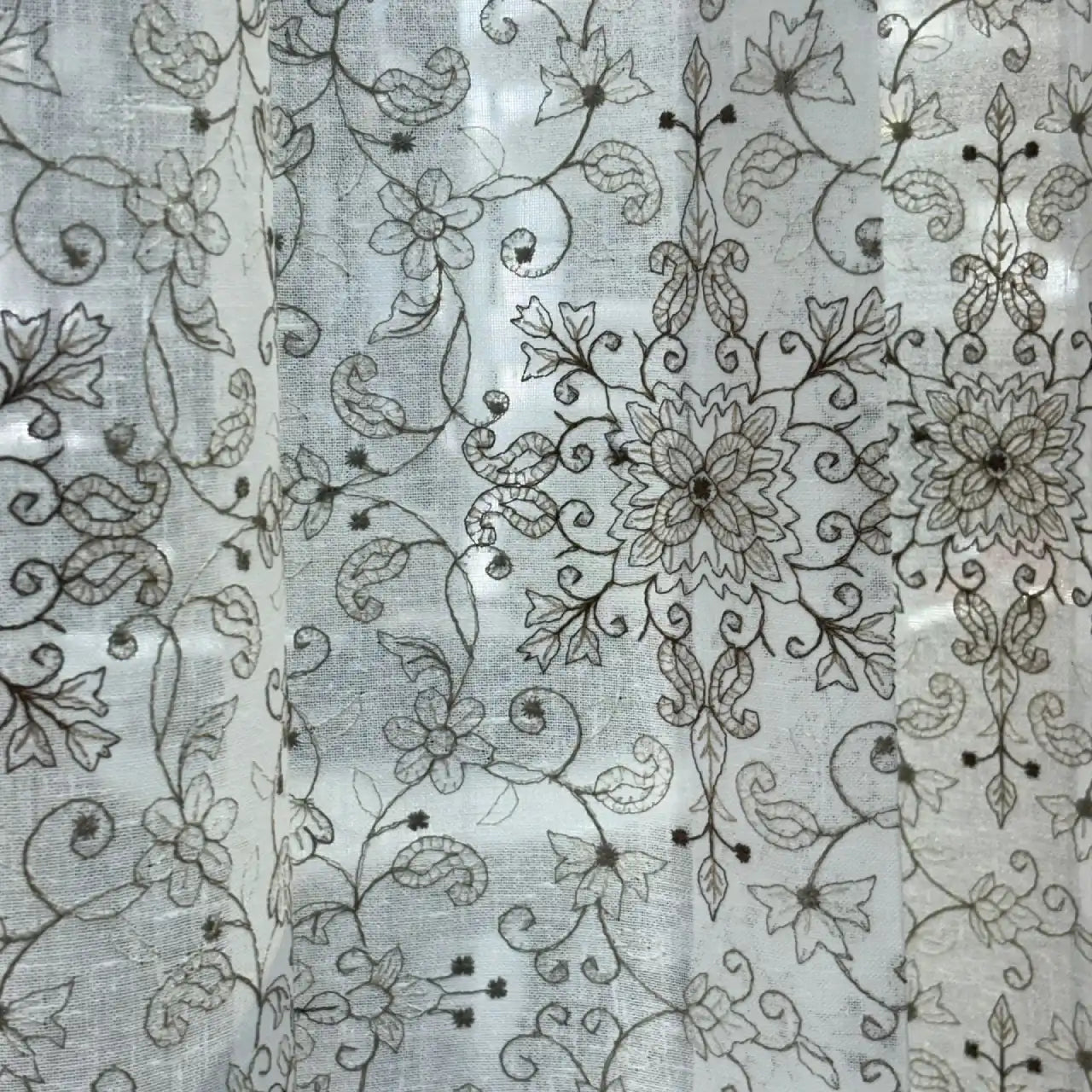 Premium Embroidered Sheer Curtain