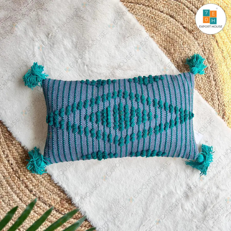 Export House Cotton Boho Lumbar Cover - Size:30cm X 50cm (12" X 20")