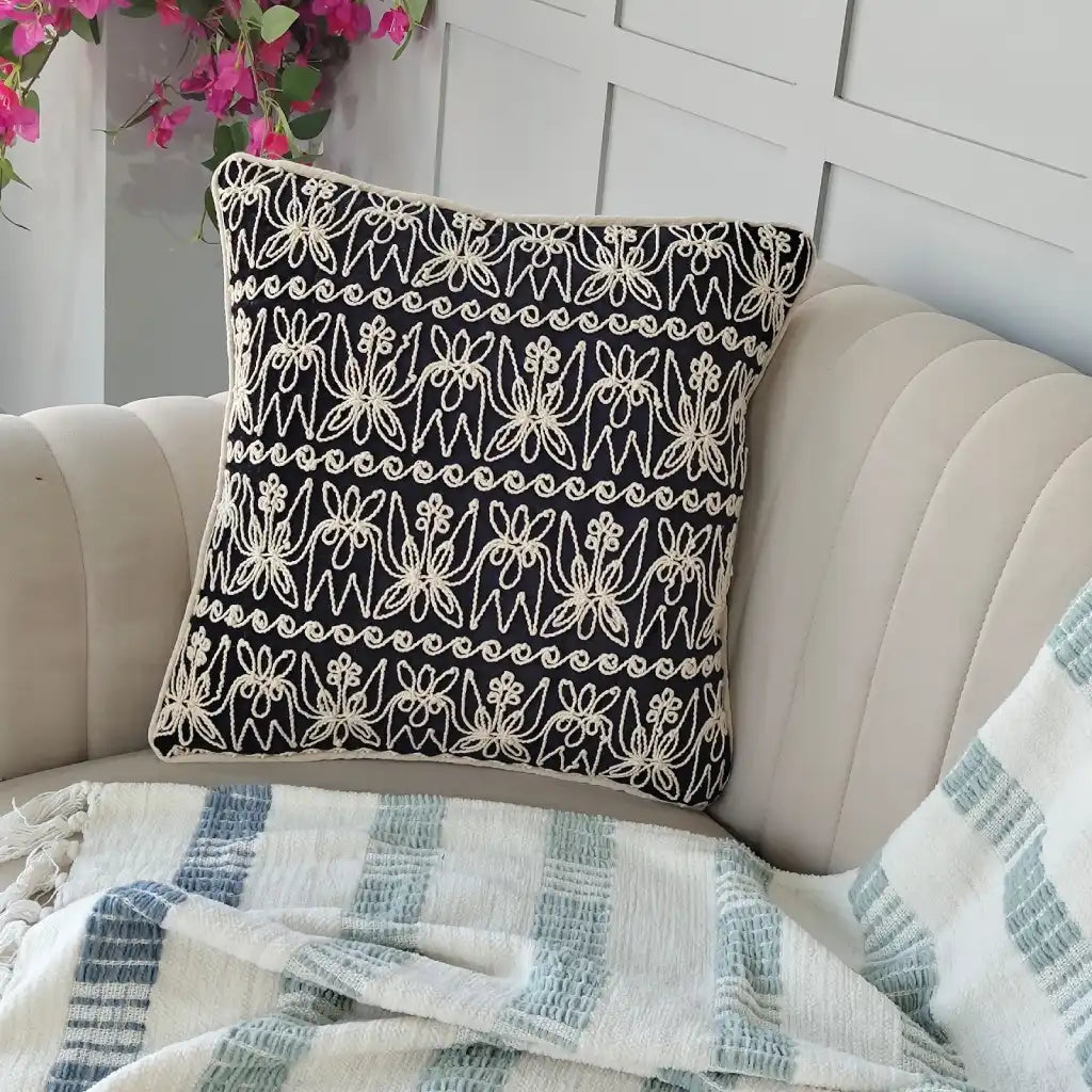 Embroidered Cushion Cover