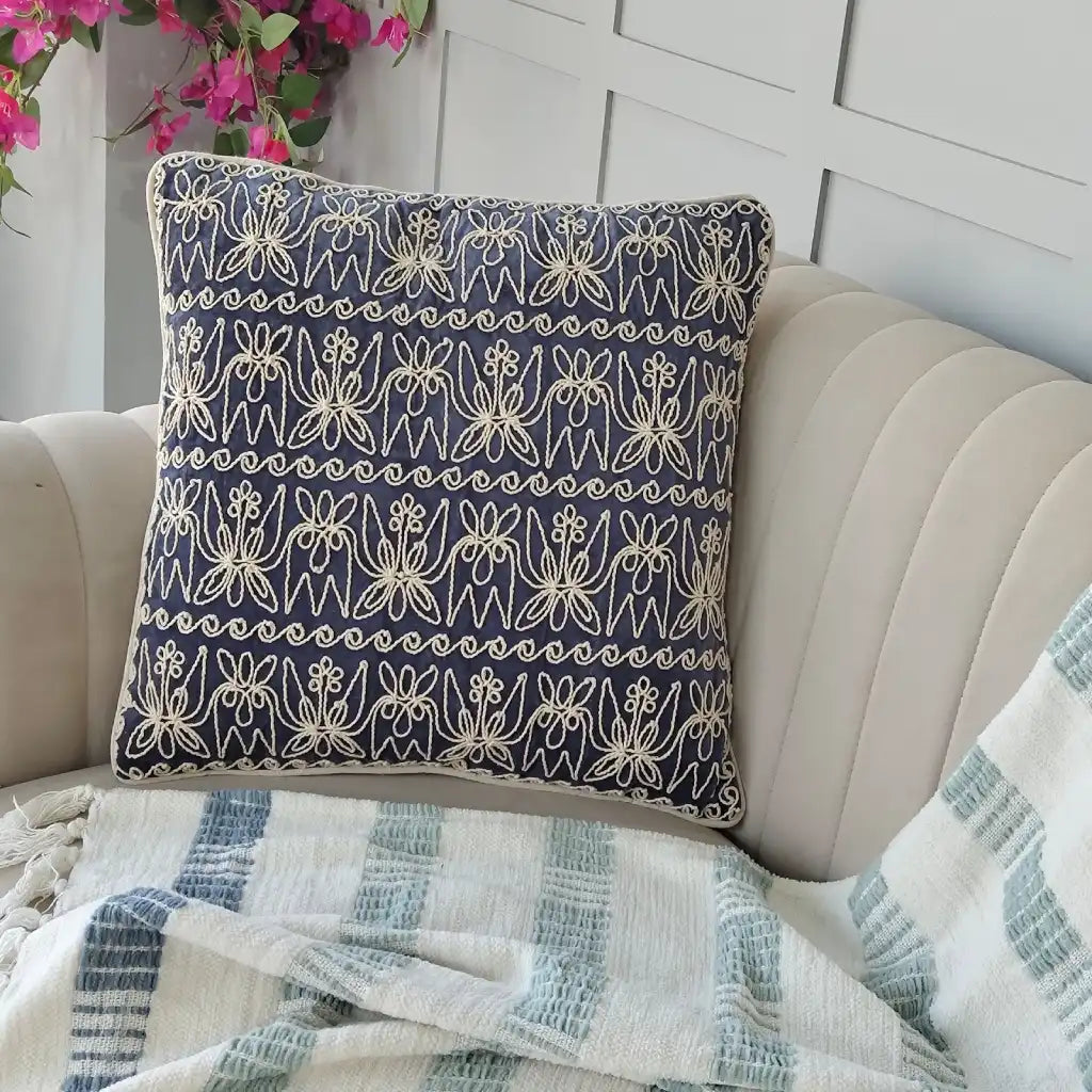 Embroidered Cushion Cover