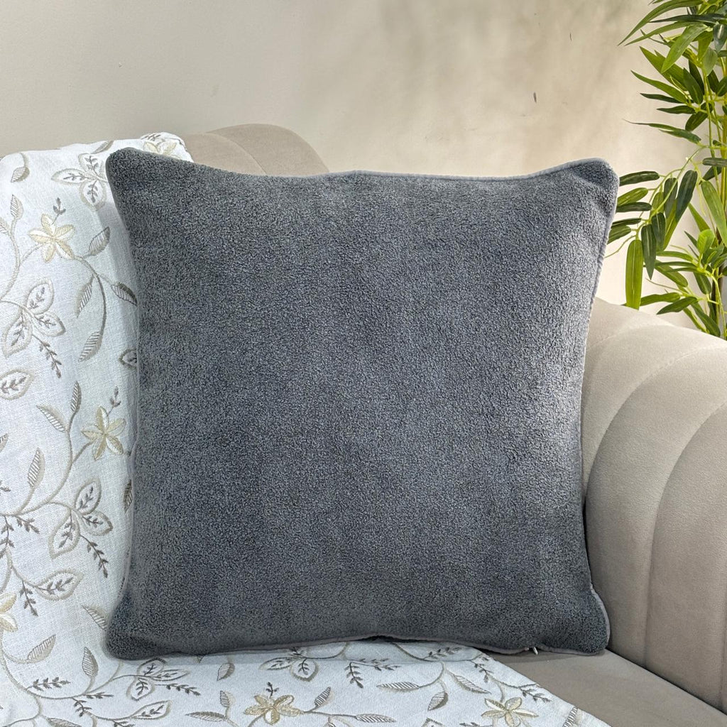 Solid Reversible Boucle Cushion Cover