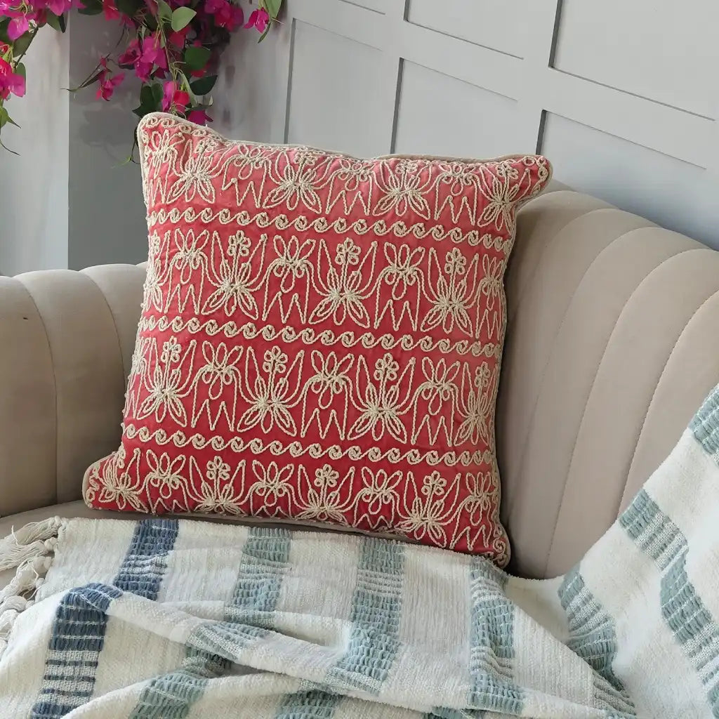 Embroidered Cushion Cover