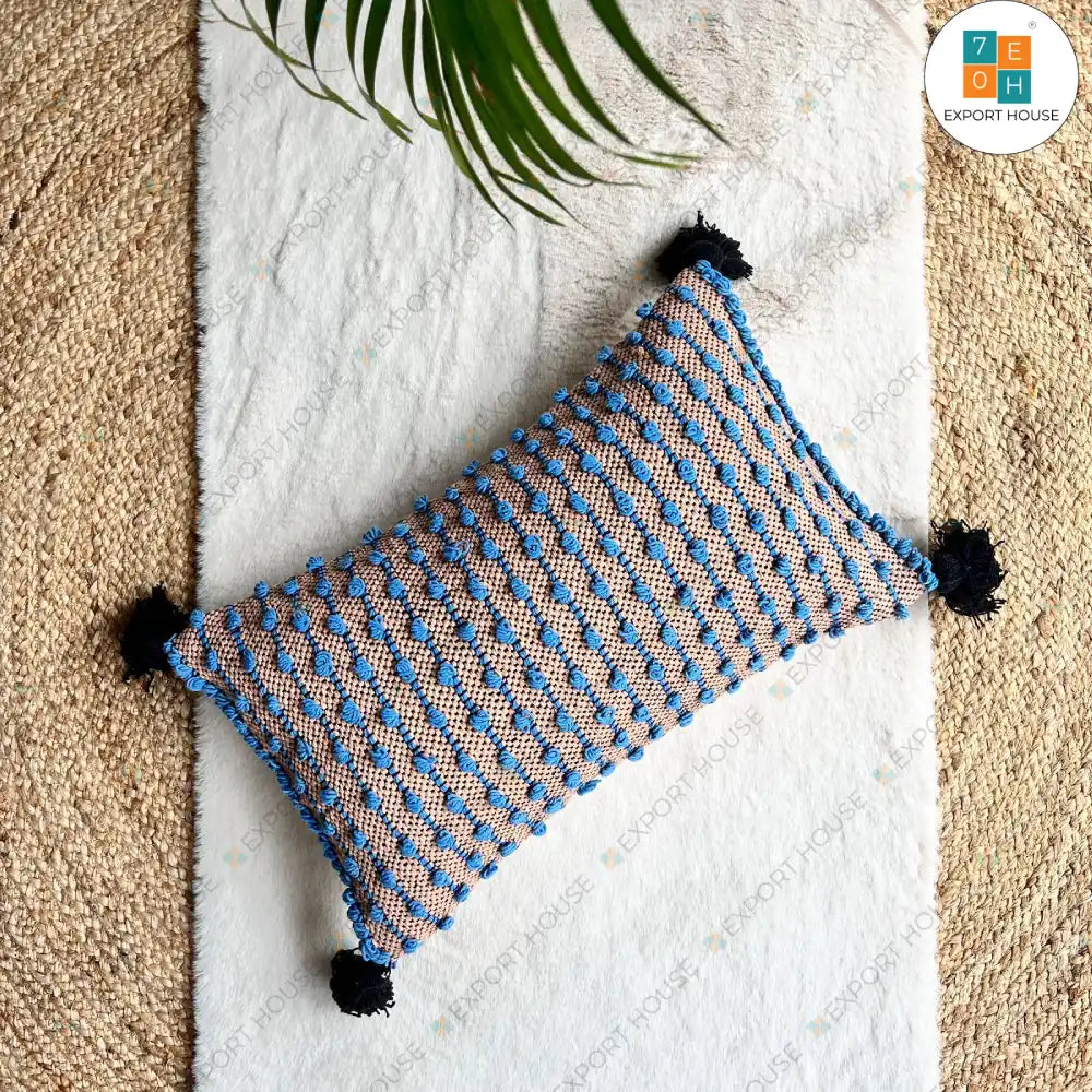 Export House Cotton Boho Lumbar Cover - Size:30cm X 50cm (12" X 20")