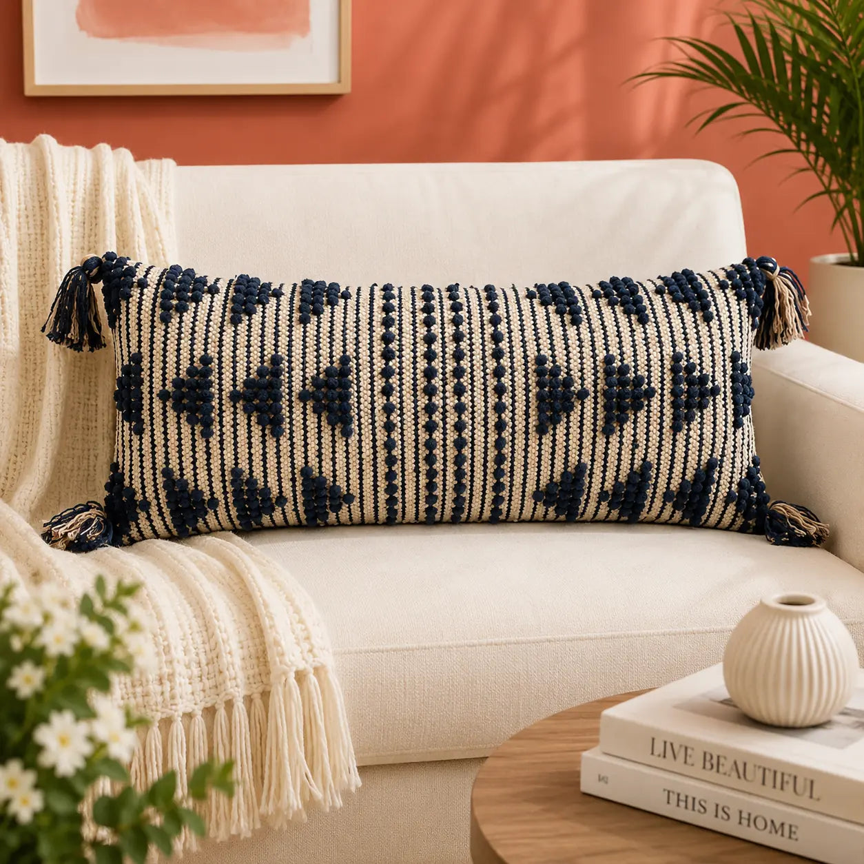 Designer Lumbar Cushion Cover 12x36 | Buy Cushions Online