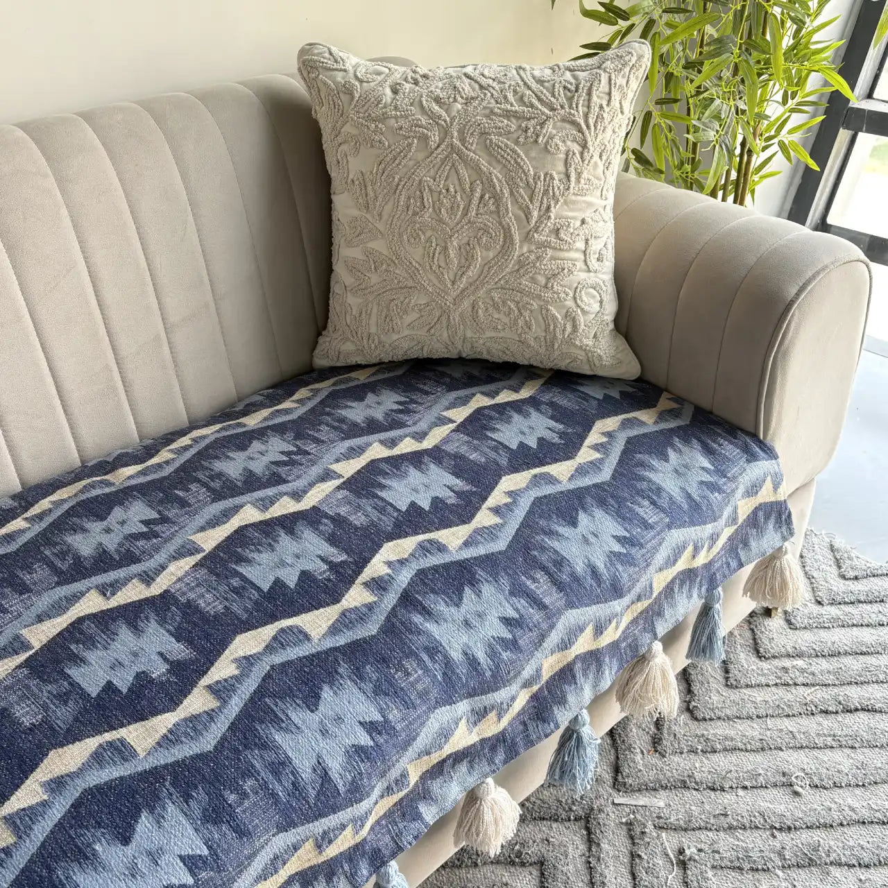 Sofa Cover with tassels