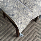 Ink Wash Brushstroke Pattern Chair Cover with Lace & Tassels