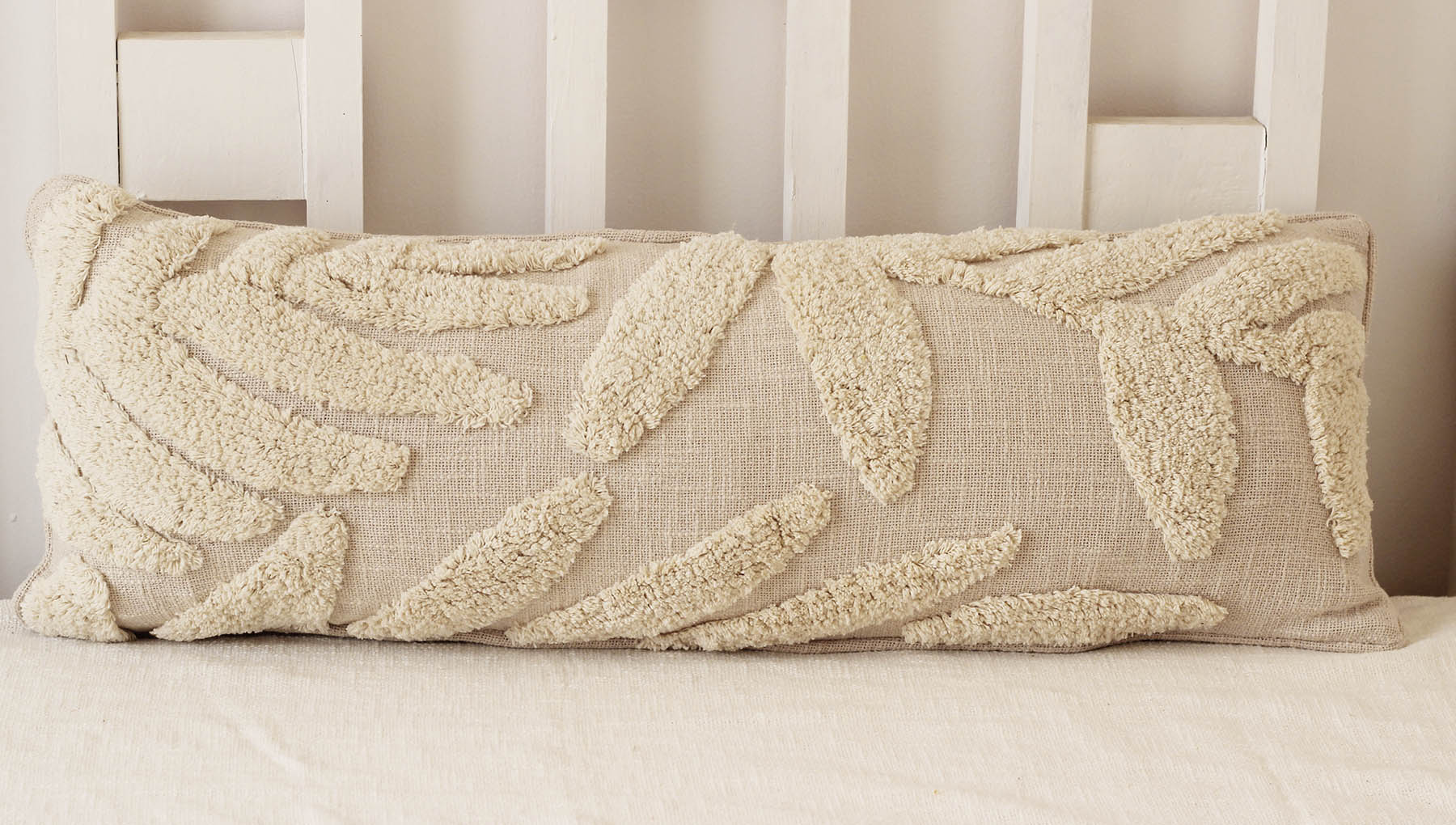 Cotton Tufted Cushion Cover, Size:30cm x 91cm (12" x 36")