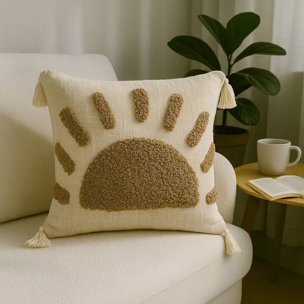 Sunbeam serenity - Tufted Premium Cushion Cover