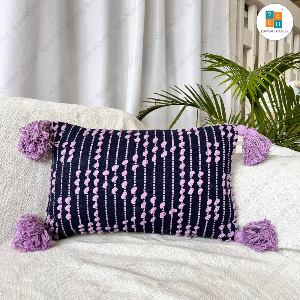 Export House Cotton Boho Lumbar Cover - Size:30cm X 50cm (12" X 20")