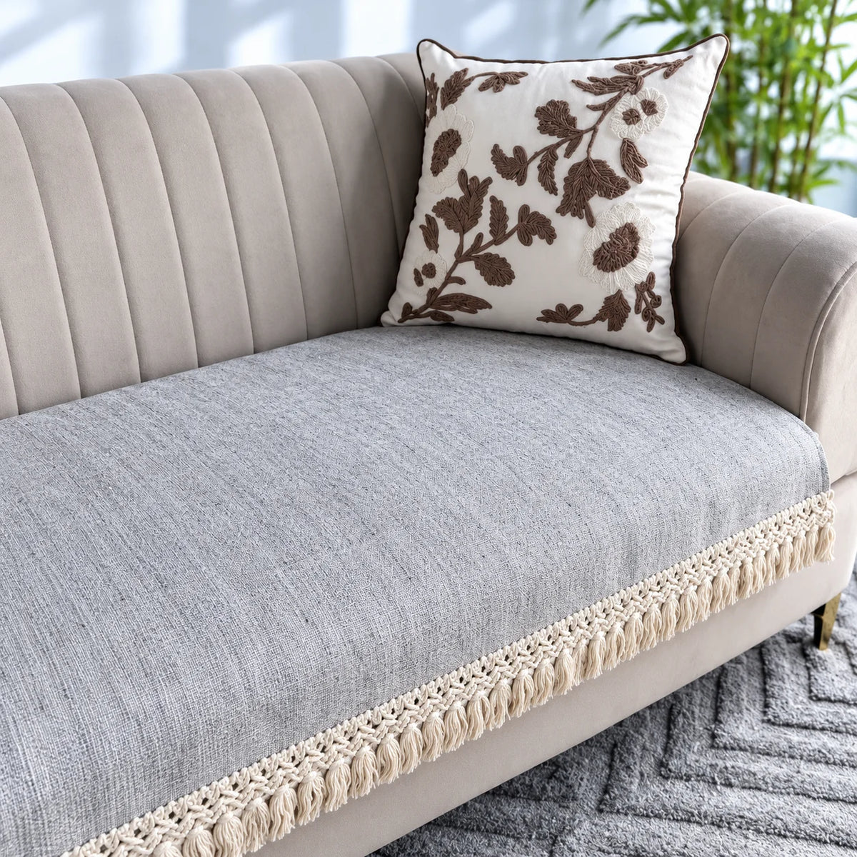 Sofa Cover with tassels