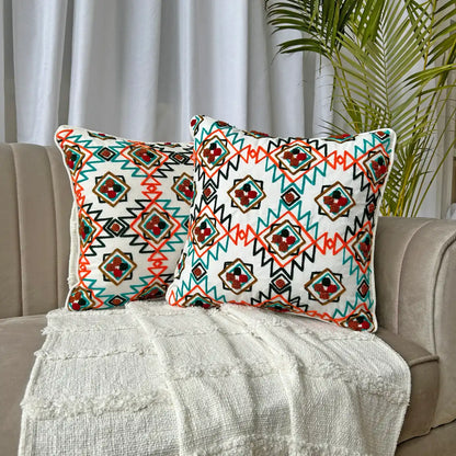 Exotic jaipur - Cotton Cushion Cover, Embroidered