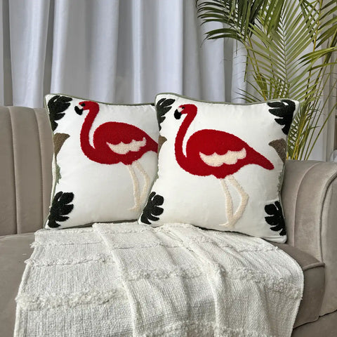 Flamingo fantasy - Premium Cushion Cover