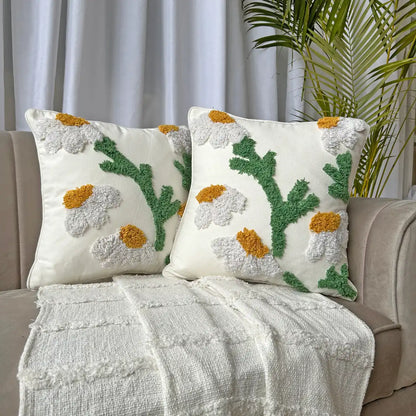 Daisy Dreamland - Tufted Premium Cushion Cover